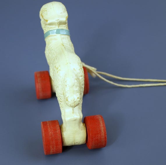 Vintage Mary's Lamb Pull Toy No. 105 by HUBLEY Made From 