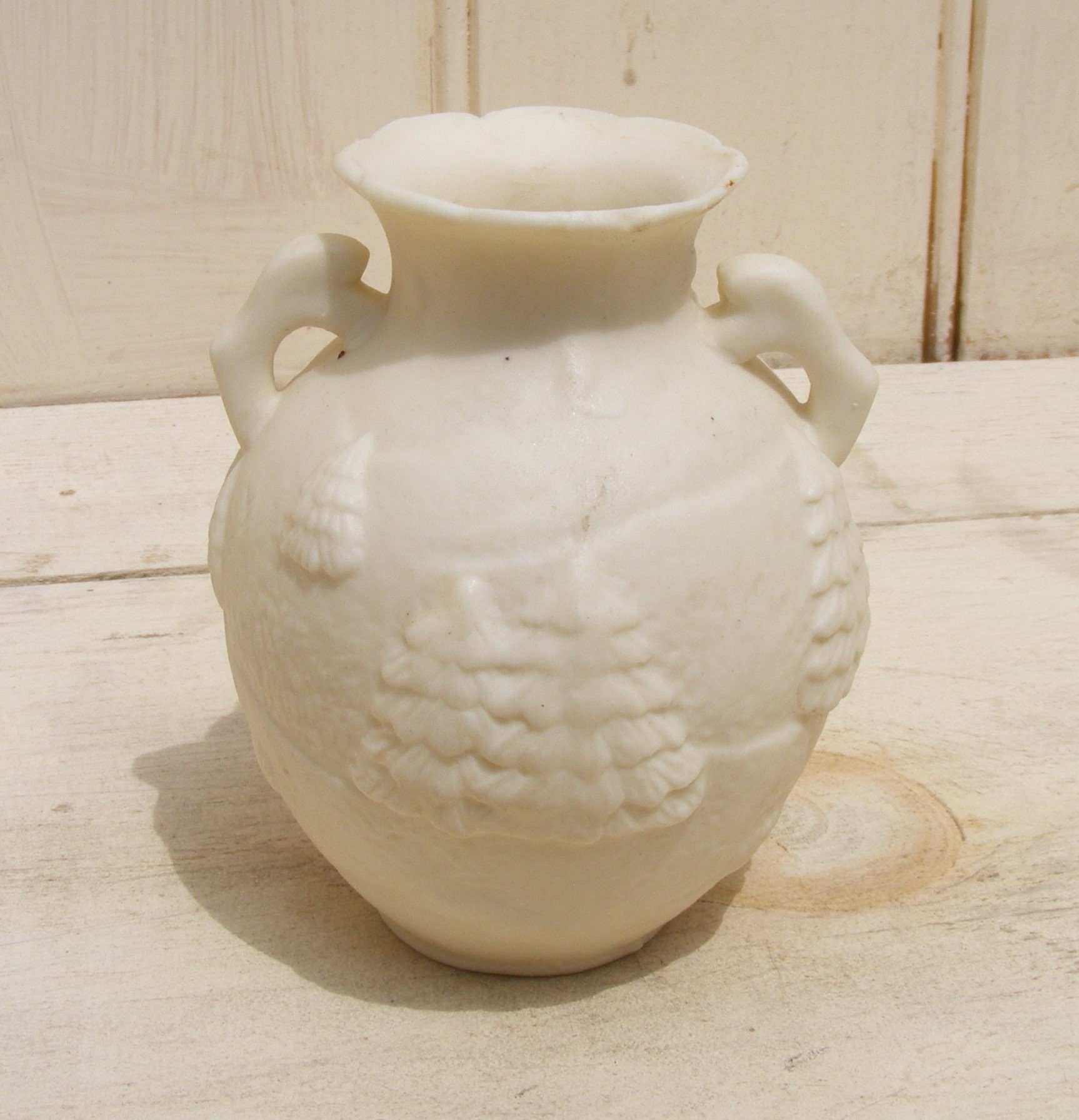 Miniature Porcelain Bisque Pottery Double Handle Vase w Etsy