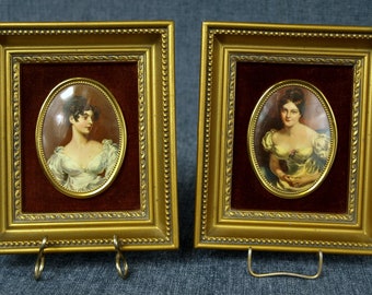 Sir Thomas Lawrence Cameo Creation Portraits of Countess Elizabeth Leveson-Gower of Grosvenor & Margaret Power of Blessington