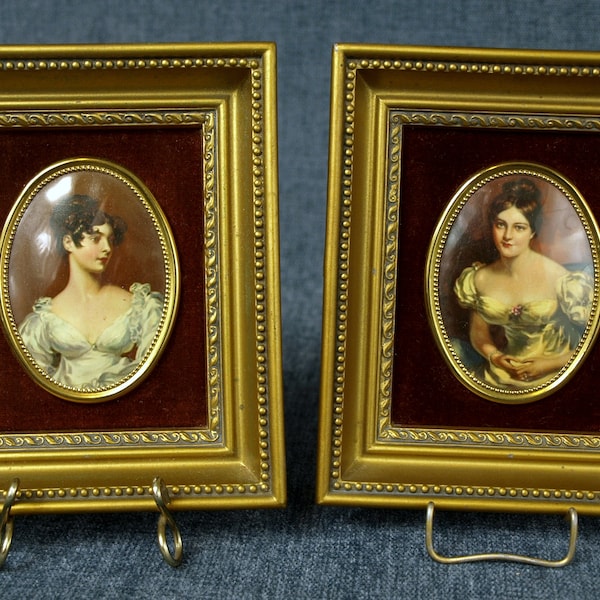Sir Thomas Lawrence Cameo Creation Portraits of Countess Elizabeth Leveson-Gower of Grosvenor & Margaret Power of Blessington