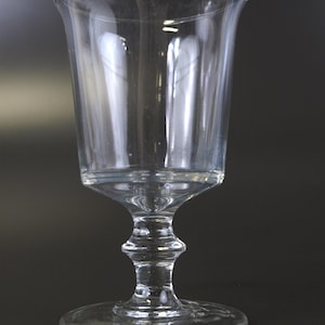 Antique EAPG Wine or Water Goblet, 8 Fluid Ounce Capacity - Clear Pressed Glass - Very Good condition, Unknown Maker