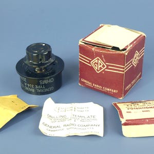Vintage General Radio Co Type 314-A Potentiometer with Res 10,000 Ohms 8 Watts NIB