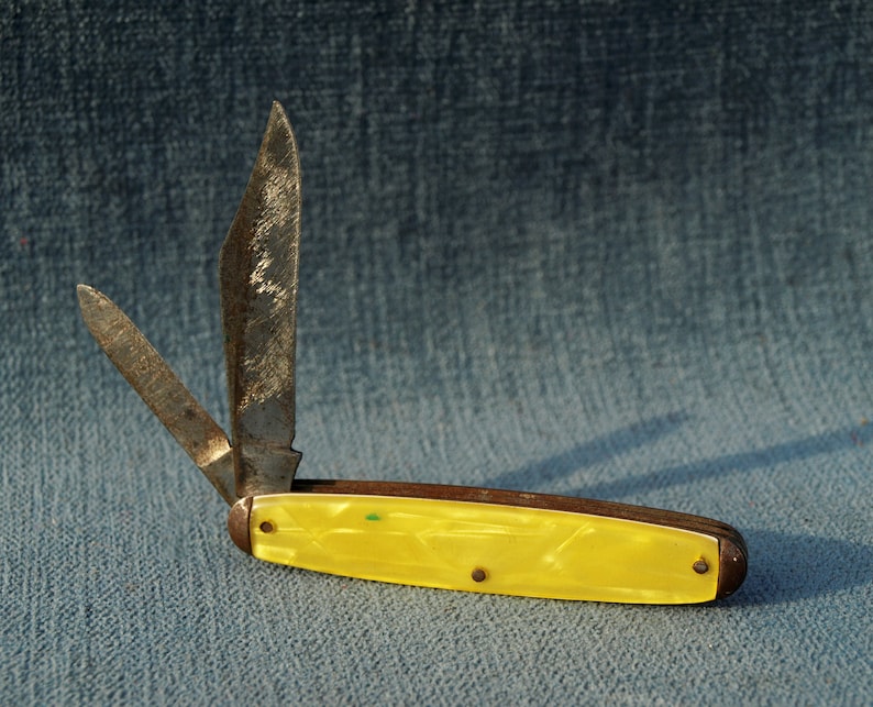 Vintage Autopoint Chicago USA Folding Pocket Knife Double Etsy