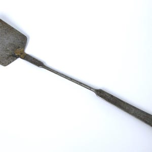 Vintage Hand Wrought Long Handled Spatula - Forged Steel Constructed - 17.5&quot; Total Length - Grilling or Fire Pit Tools - Functional Decor