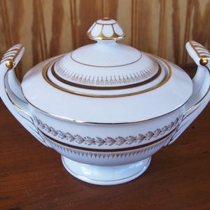 Azucarero de porcelana antigua Firelight de Harmony House, n.º 3658, en excelente estado