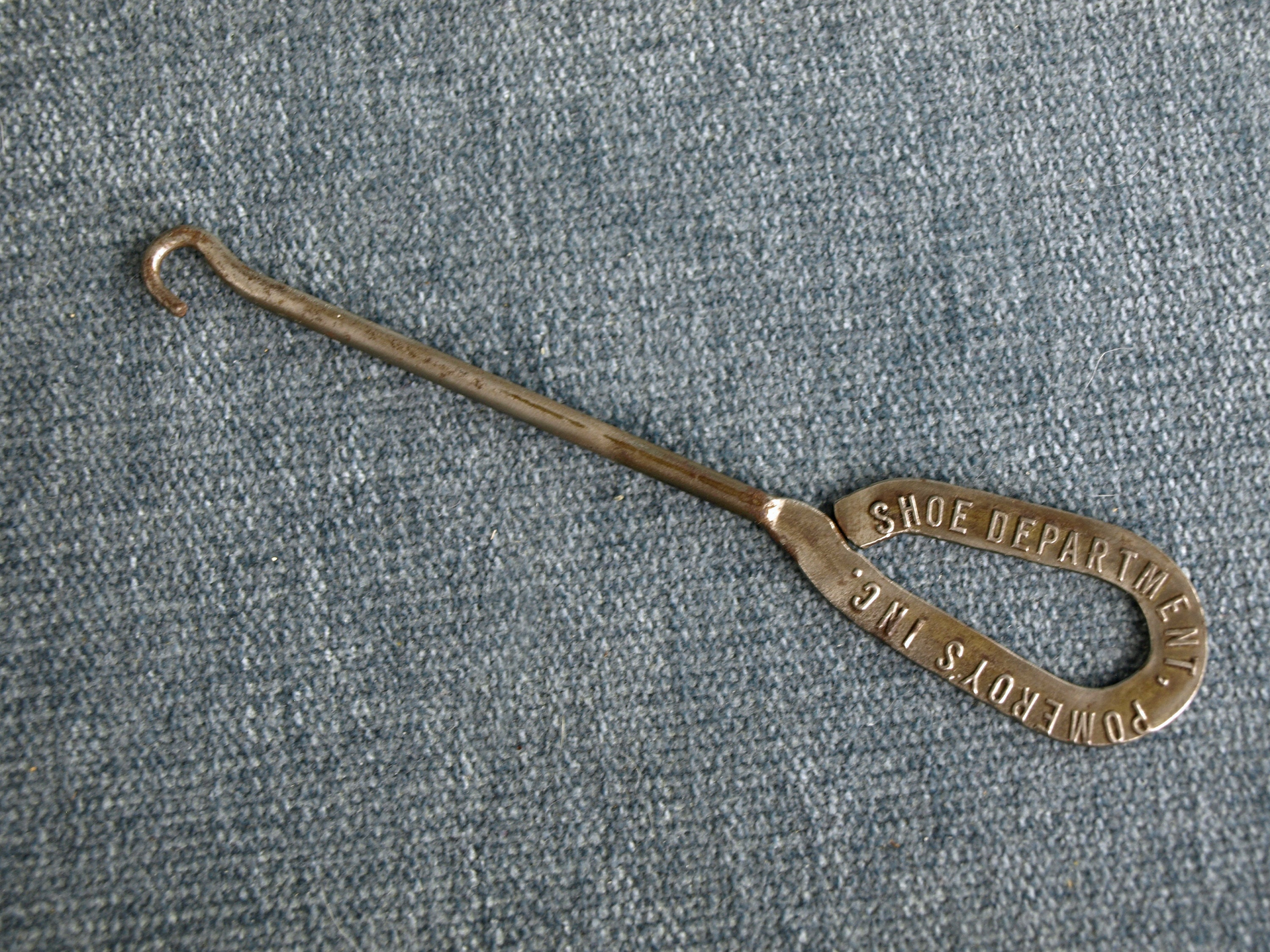 Antique Button Hook From Pomeroy's Shoe Depart. Antique Advertising  Products 
