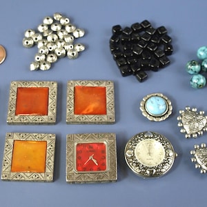 Watch Faces, Beads, and Charms for Jewelry Making - Chico's & Brighton Inspired - Turquoise Western Bead Charms - Not Working / For PARTS