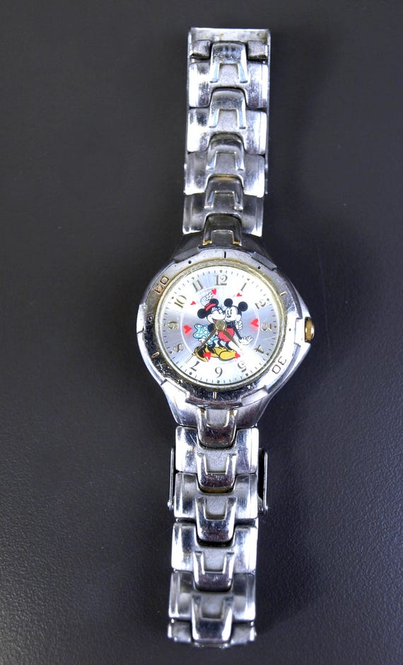 Mickey Watch with a Rotating Disk Rare Disney Mickey Mouse Rotating Disk Watch / Timepiece  main image 3