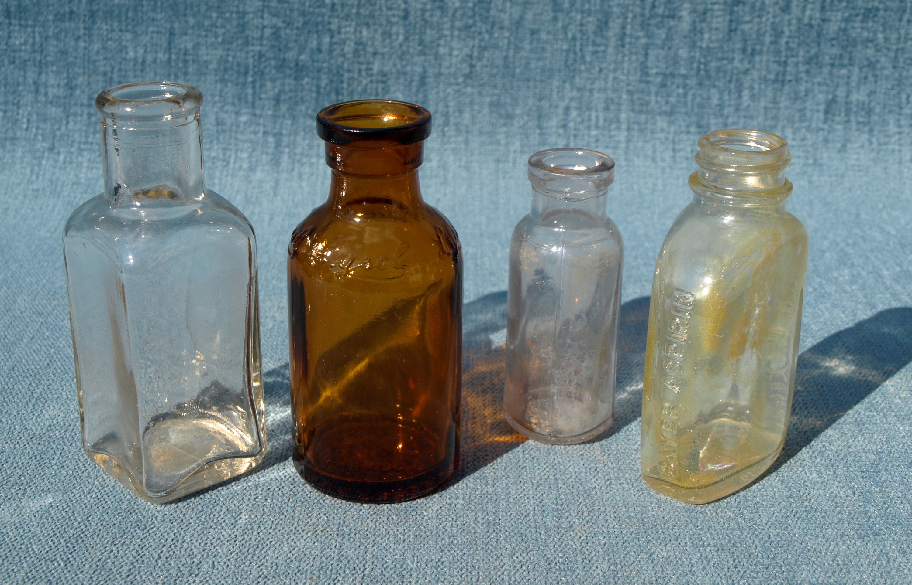 Vintage / Antique Small Glass Medicine Bottles Lot of 4 W Etsy Canada