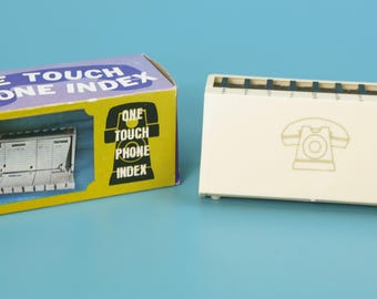 Vintage 1970s One Touch Phone Index with Original Box Unused NOS (New Old Stock)