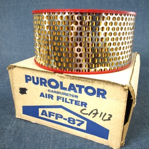 Purolator Carburetor Air Filter AFP-87 NOS with Chrome Guard Face - AFP87 with Original Box