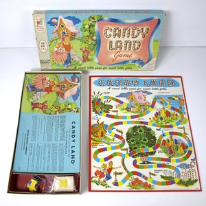 Vintage Candy Land - Circa 1955 - Made By Milton Bradley Company - Good Condition - Incomplete, Playable Set