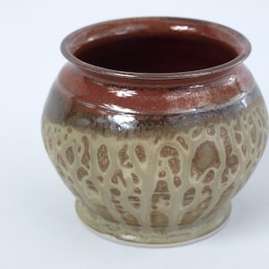 Bob Chaundy Ceramics Brown Mottled Drip Glaze Art Pottery Artist Signed Pot