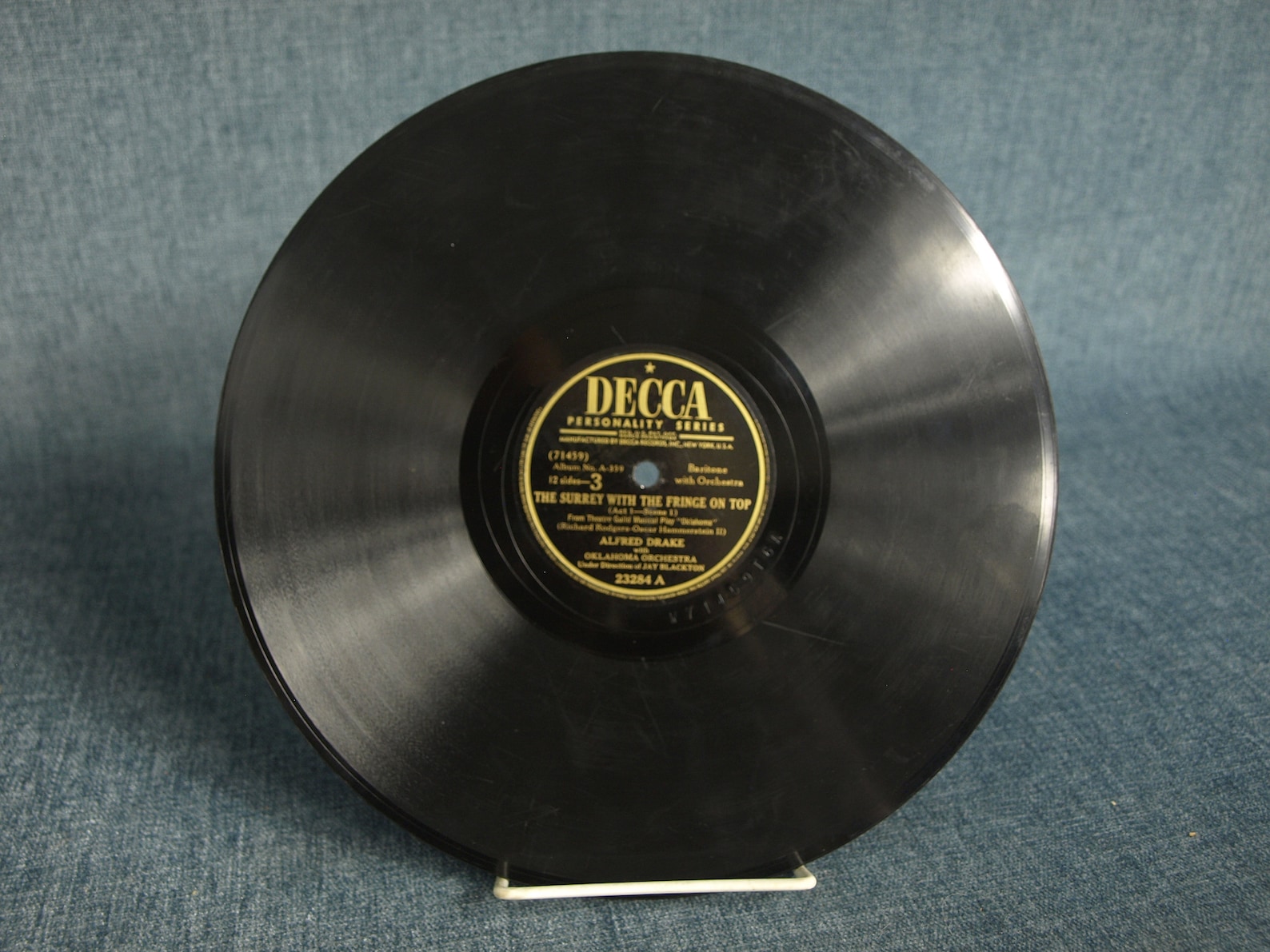 78 rpm Decca Record Alfred Drake The Surrey with the Etsy