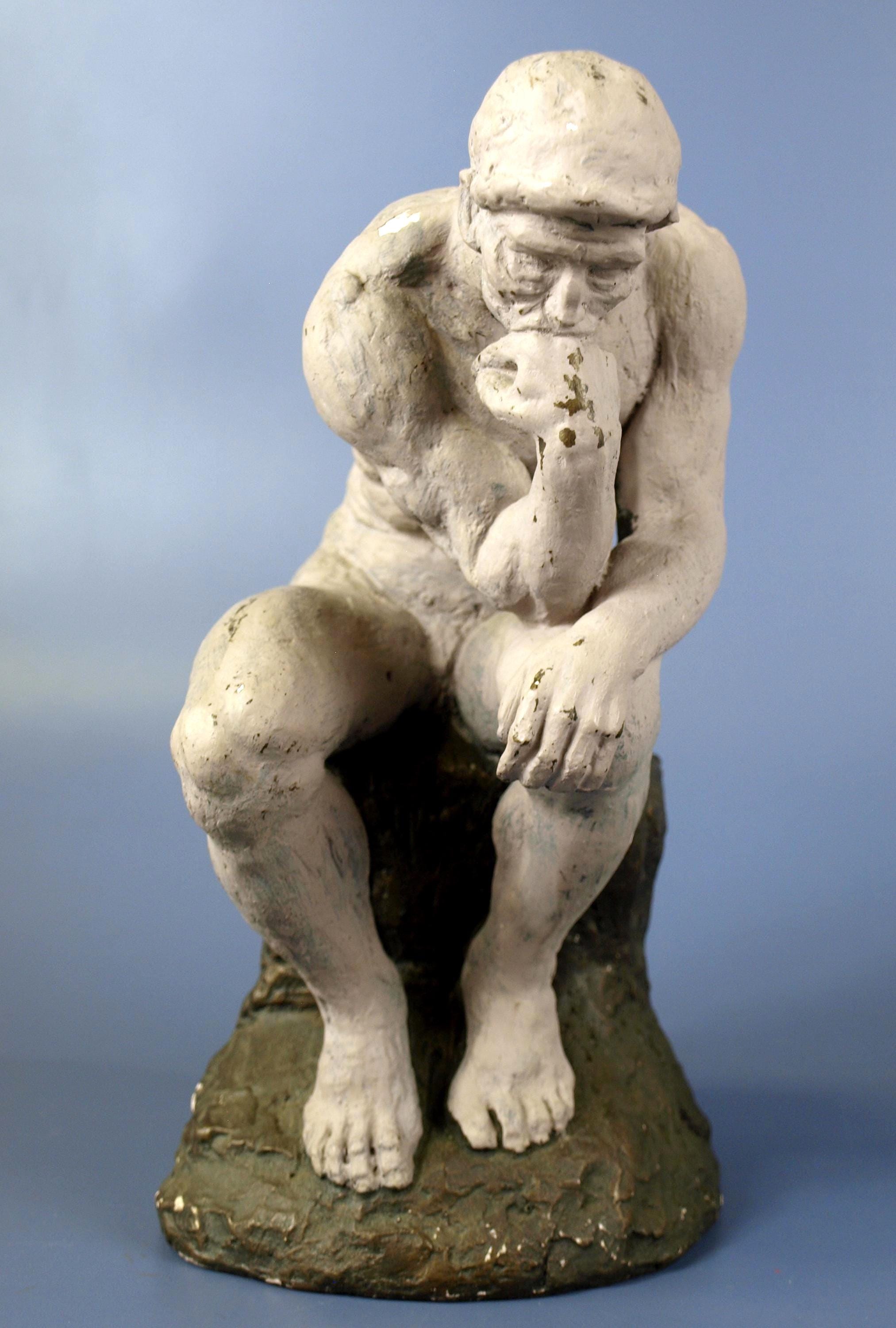 1964 Austin Productions Thinker After Auguste Rodin Vintage Hand