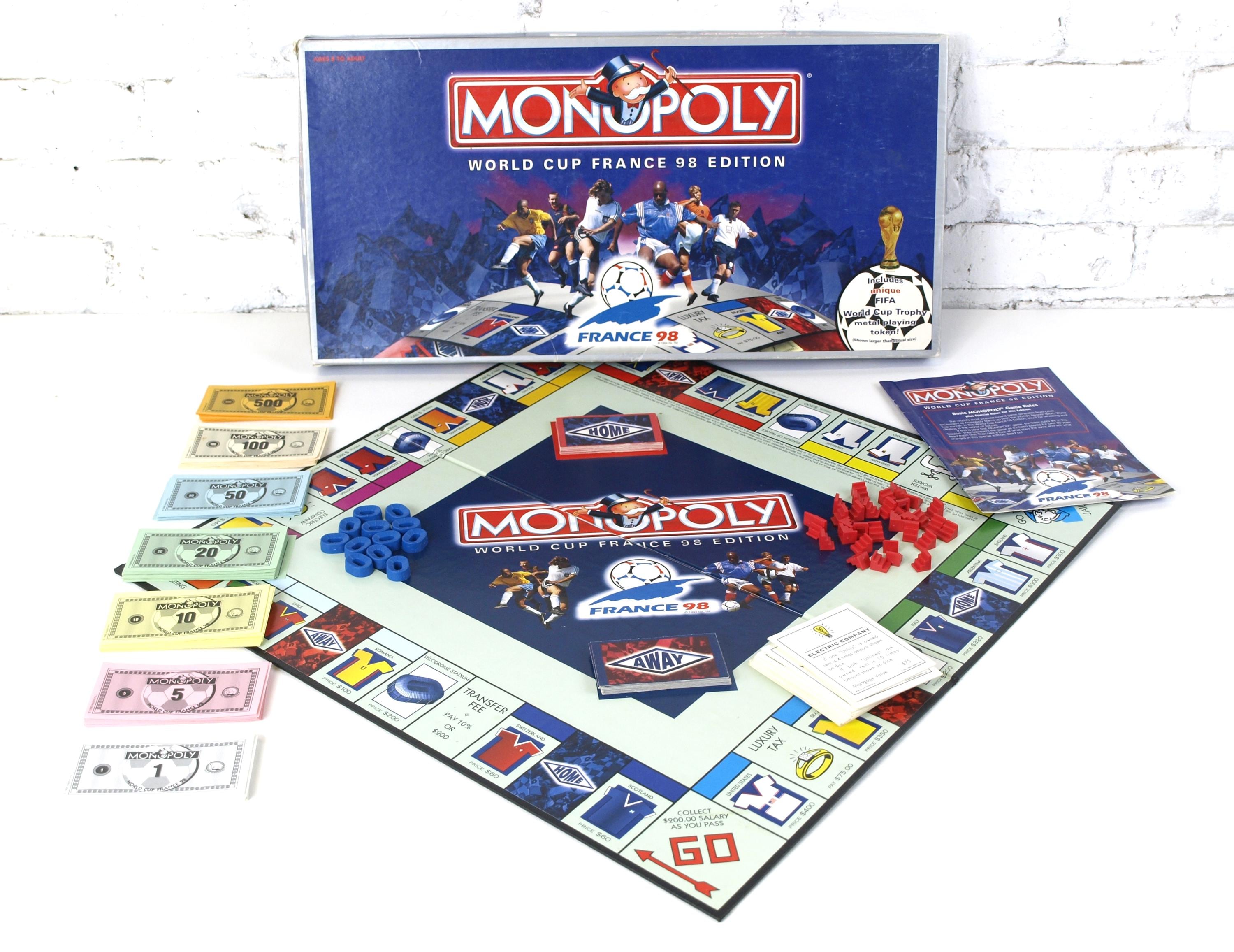 Vintage Monopoly, World Cup France 98 Edition in Original Box