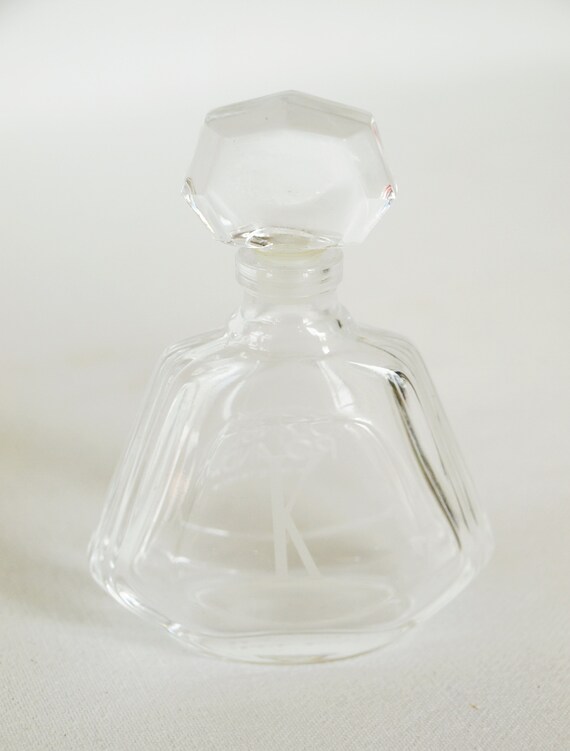 Roland Empty Clear Glass Perfume Bottle Lot Of 4 Clear Glass Empty Perfume