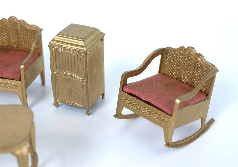 Vintage Doll House Furniture by Tootsietoy Circa 1930's Etsy
