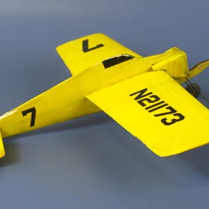 Vintage Balsa Wood Control-Line Model Airplane, 1/2A class racer (no engine) For PARTS or REPAIR, circa 1970s