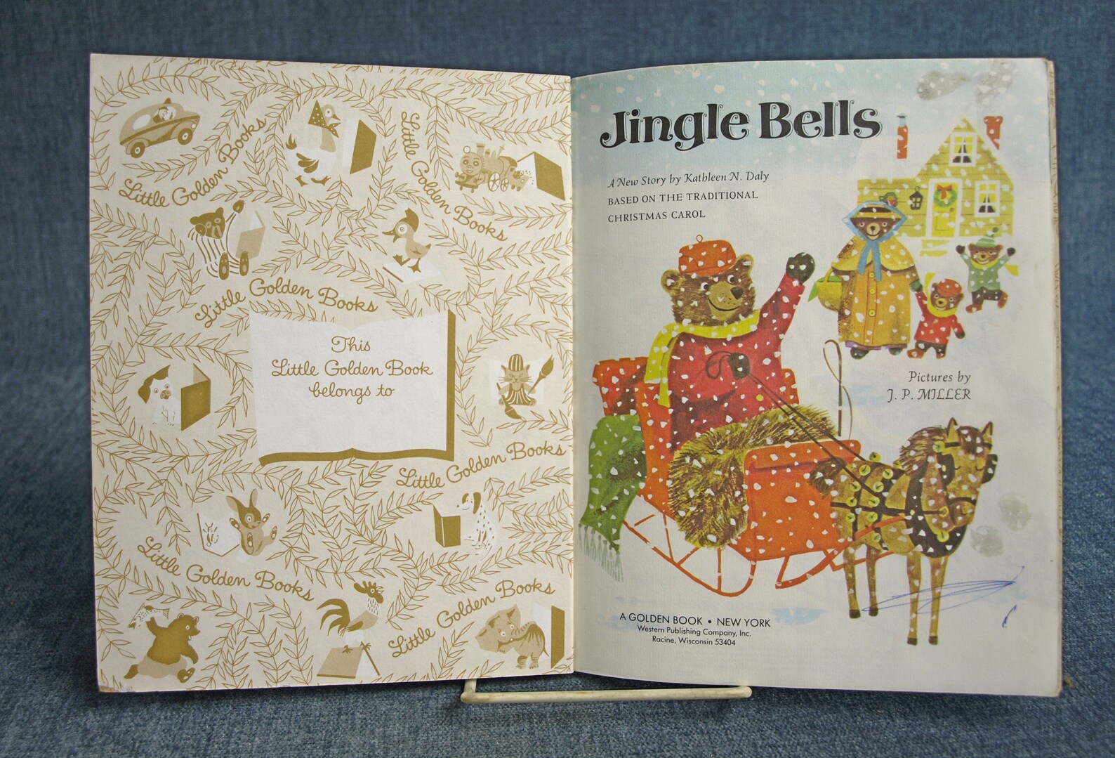 Vintage 1964 Jingle Bells Little Golden Book Hardcover Etsy