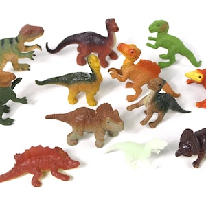 Hard Rubber Toy Dinosaurs by Safari Ltd - Lot of 12 - 1.5&quot; to 2&quot; tall - Nice Detail