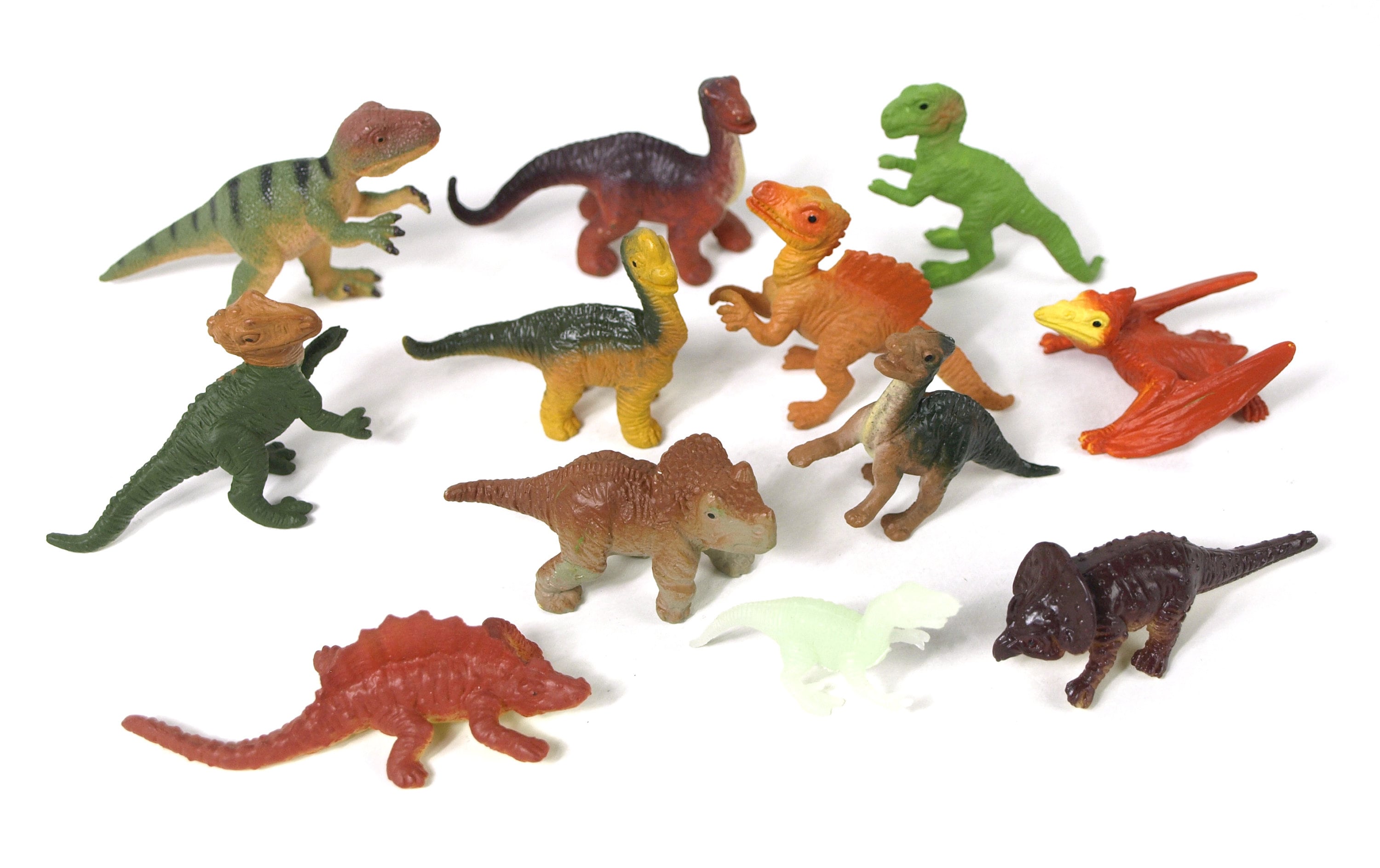 Hard Rubber Toy Dinosaurs by Safari Ltd Lot of 12 to