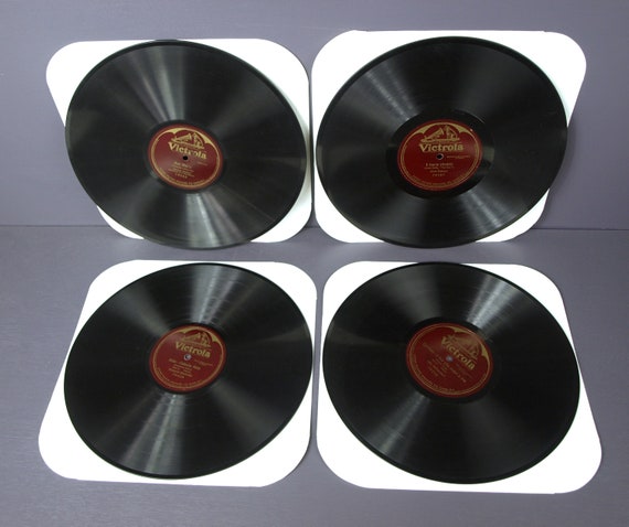 Antique Victrola Single-sided 78 Rpm Records W/ Alice
