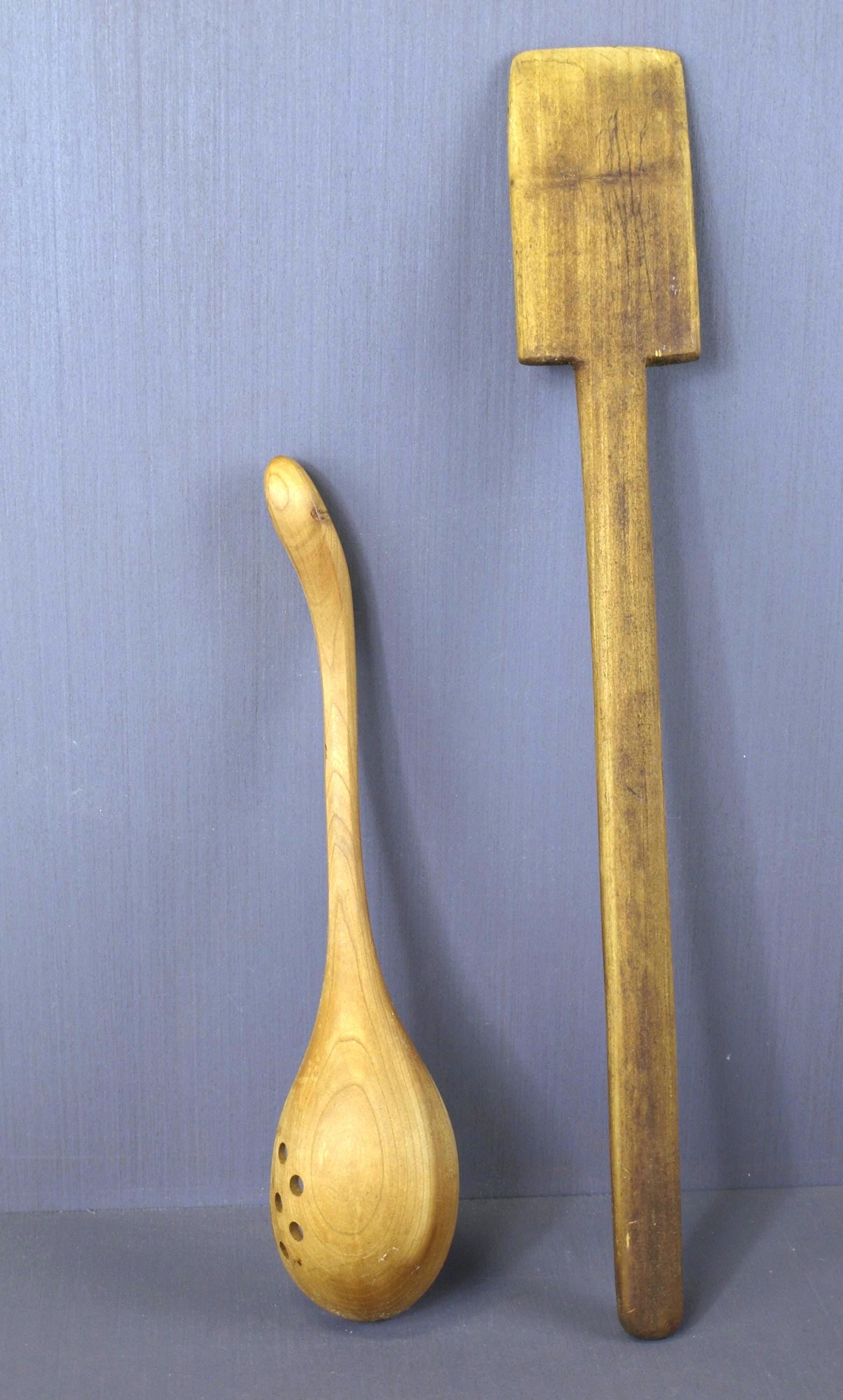 ヴィンテージ X ラージ プリミティブ木製調理器具 手彫り木製