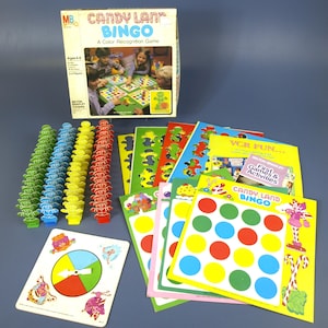 Vintage 1978 Candy Land Bingo by Milton Bradley - A Color Recognition Game - Ages 4 to 8 - in Good Condition
