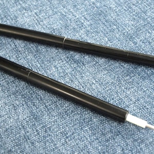 Vintage Test Probes with Retractable Safety Covers in Black - 7" long - NOS Made in USA (New Old Stock) - set of 2