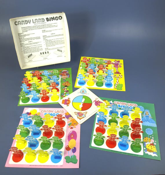 Vintage 1978 Candy Land Bingo by Milton Bradley - A Color