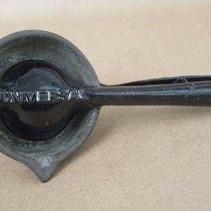 Vintage Universal Cast Metal Hand Held Citrus Juicer, Black - Primitive Kitchen Utensils, Country Home Decor