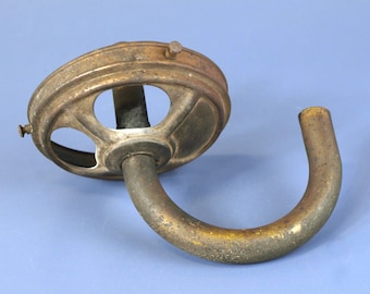 Antique Victorian Brass & Copper Gas Wall Sconce Light Fixture Part Hardware circa 1800s