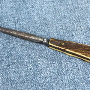 Antique Rodgers of England Shoe Button Hook with Bone Antler Handle