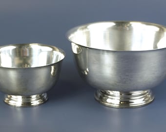 Vintage Silverplate WM Rodgers Fruit Bowl Paul Revere Reproduction Set