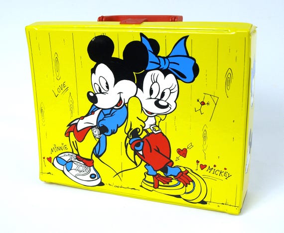 Disney - 1970-80s Mickey &amp; Minnie Mouse  貯金箱人形 2体セット☆三菱銀行 ミッキーマウス・ミニー ソフビ人形 貯金