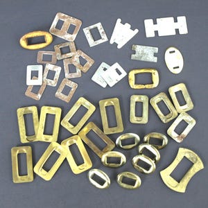 Vintage Mixed Lot of Oval & Rectangular Escutcheon Plates for Switches and More - Variety of Small Sizes, As Shown