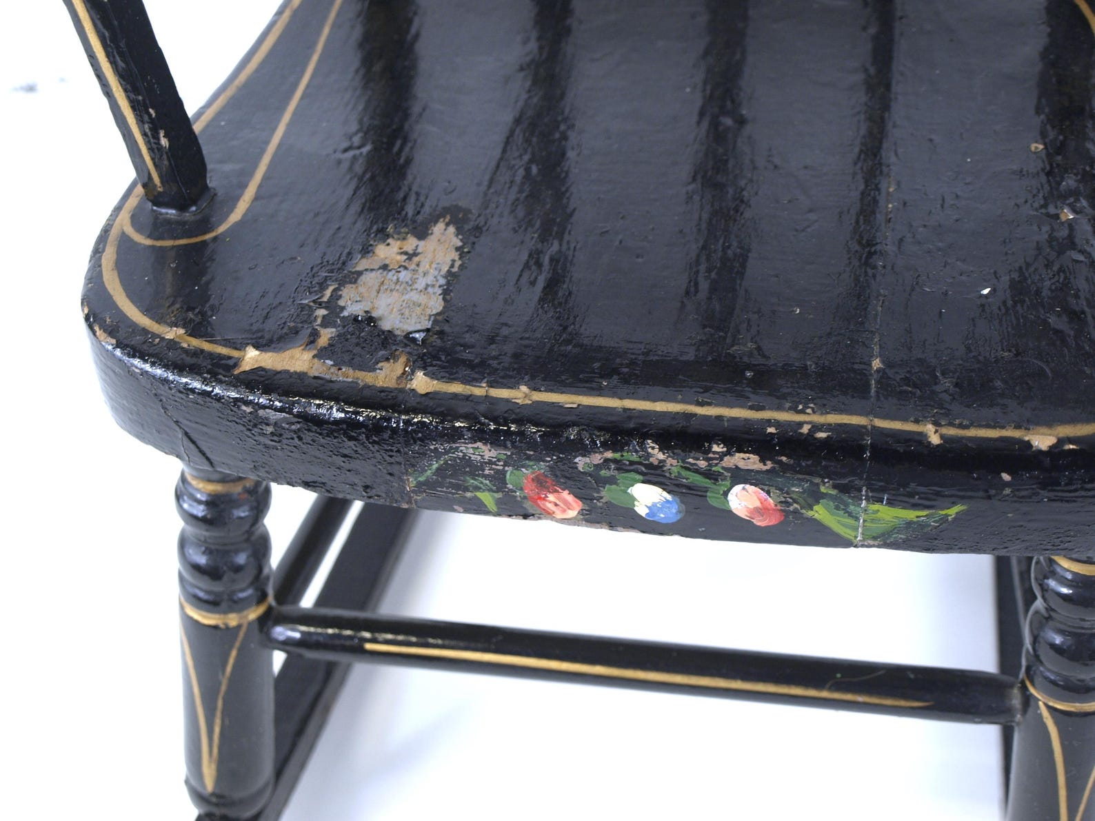 Antique Child's Rocking Chair Circa 1870 Hand Painted and Handwritten ...