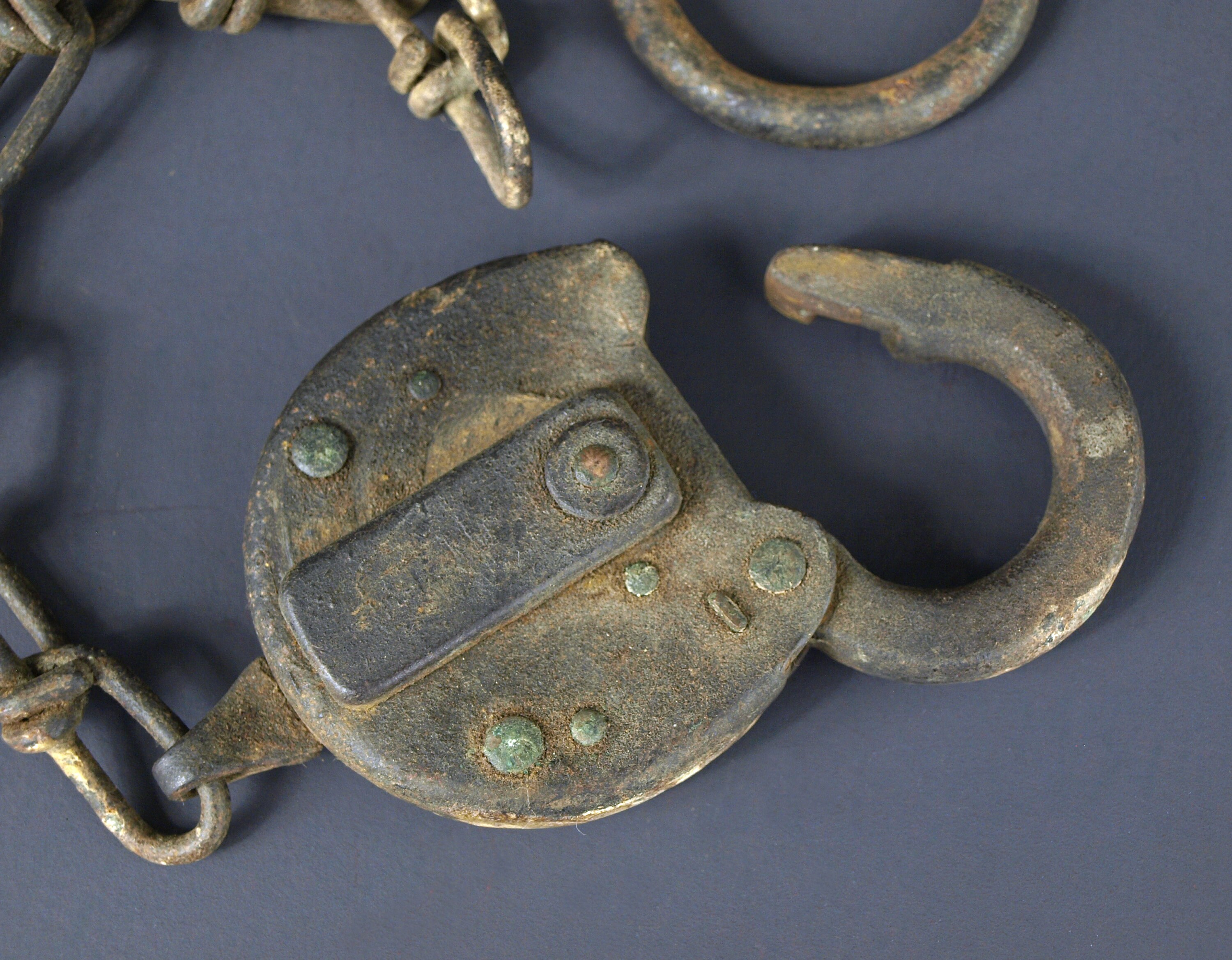 大きめ ビンテージ N&W 鉄道 Padlock with chain Vintage Obsolete Railroad Train Padlock Lock N&W Norfolk