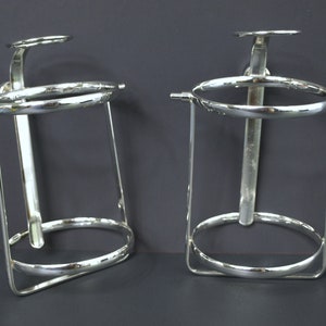 Par vintage de gaiolas de combustível banhadas a prata para aquecedores - Artigos para catering - Muito bom estado - Somente gaiolas