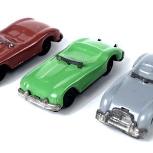1950年代の日本製ブリキフリクションカー ヴィンテージ 3台セット LINEMAR Toys Japan製 各種カラー - フロントガラス欠品 - 状態良好