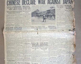 Vintage WWII Newspaper 