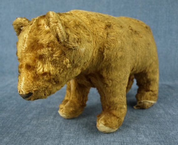 Antique Rare Early 1900s J.K. Farnell British Hump Back Bear on