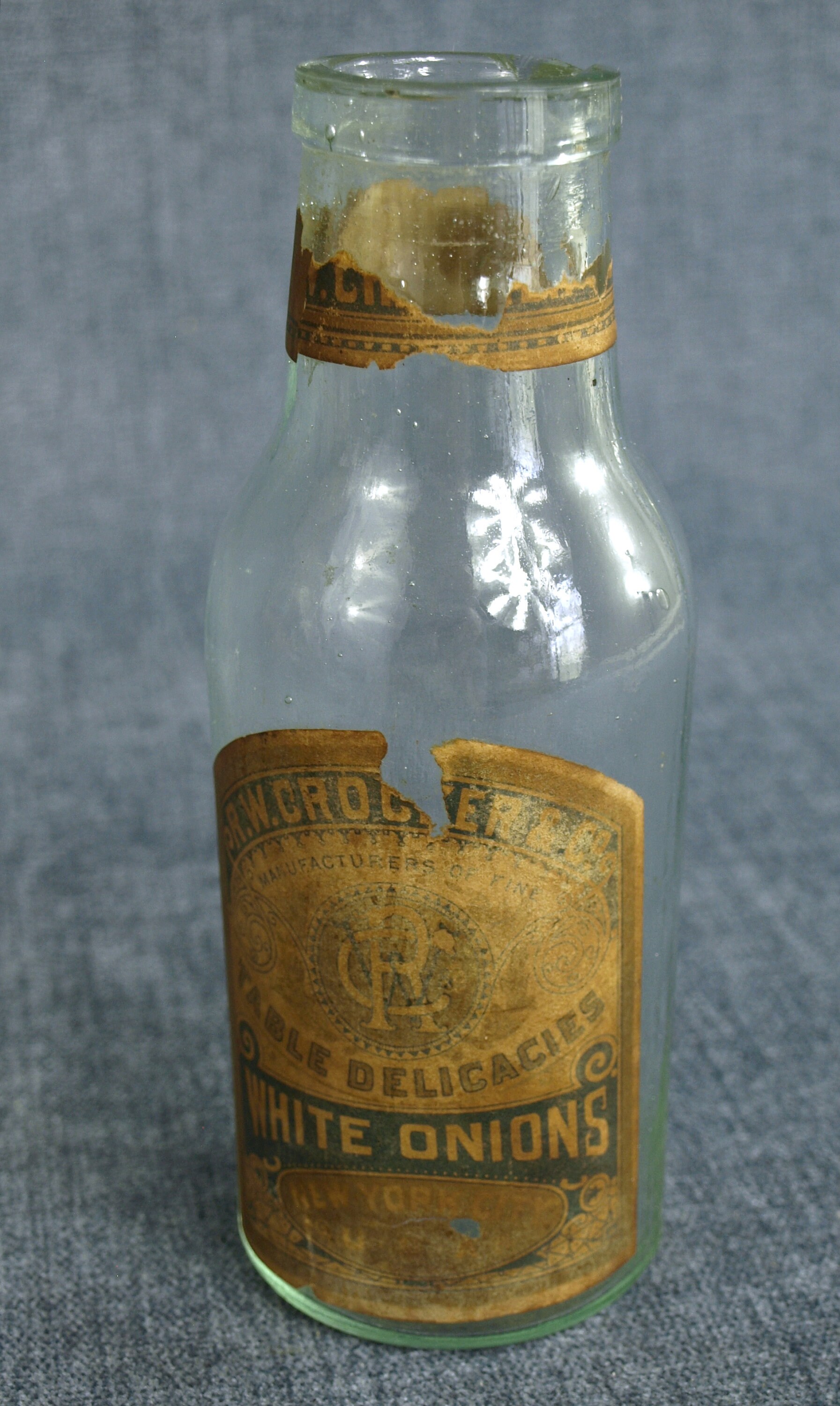 Antique 1930s Carbona 9 Oz Cleaning Fluid Aqua Bottle W/original Label Nyc  Ny 