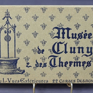 Collection de cartes postales anciennes, Musée de Cluny et des Thermes - 22 cartes, complète - Paris, France - Musée national du Moyen Âge, VG
