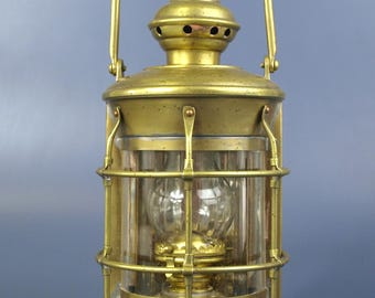 Lampe tempête nautique vintage Nelson en laiton massif, lanterne à huile pour navire maritime
