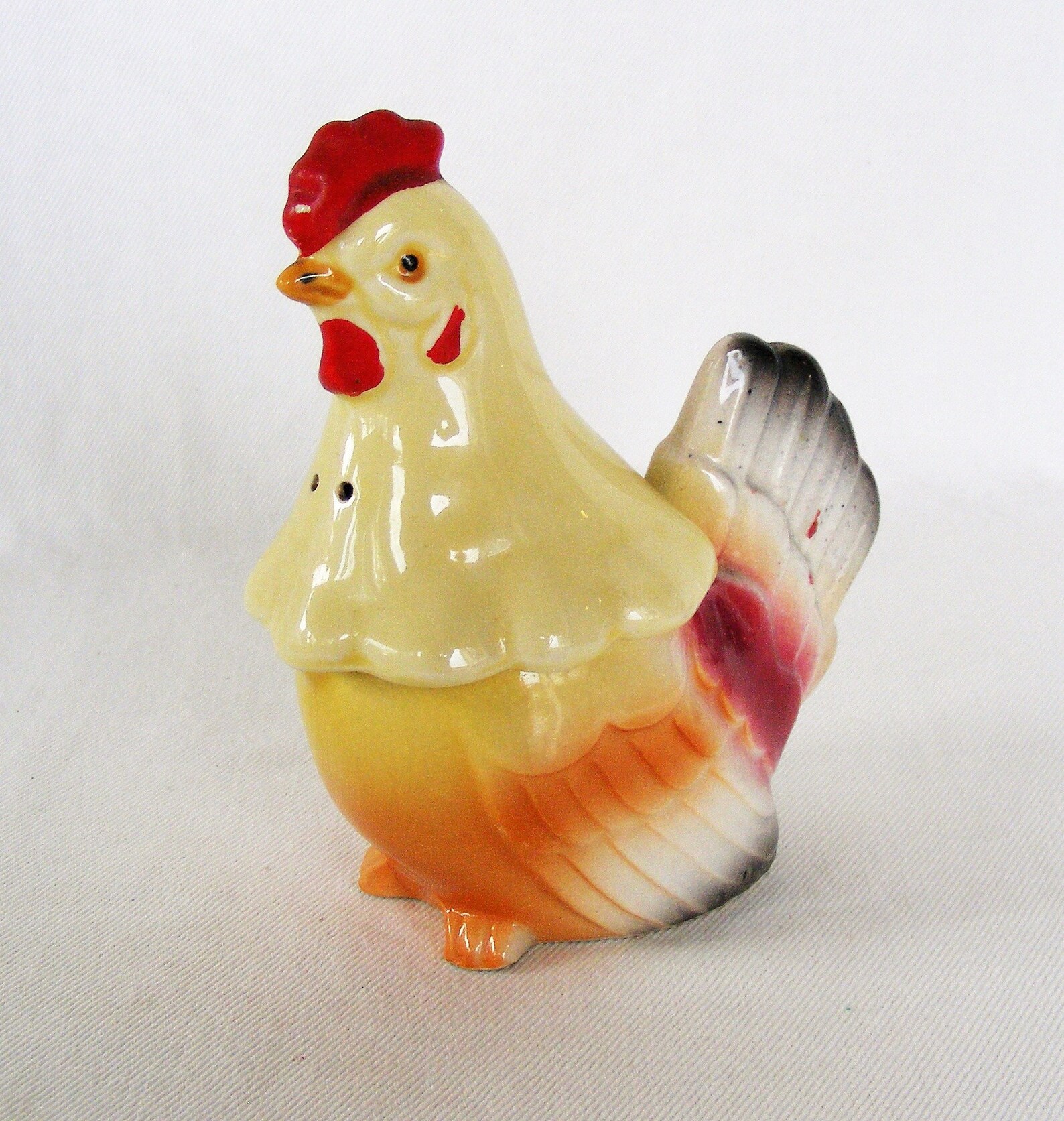 Vintage Lidded Porcelain Rooster Sugar Bowl and Spice Shaker Etsy