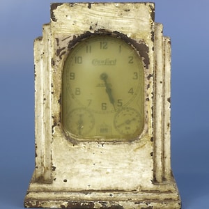 Antique Art Deco Crawford Automatic Range Timer Model 86C by The Lux Clock Mfg. Co. with Jeweled Movement for Parts or Repair