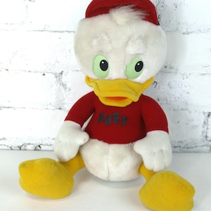Vintage Duck Tales Huey by Walt Disney & Playskool Stuffed Animal Toy circa 1986 - Good Condition