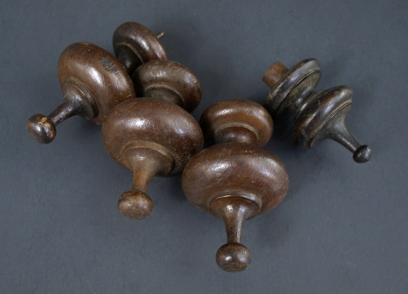 Vintage / Antique Turned Wood Finials for Furniture Etsy
